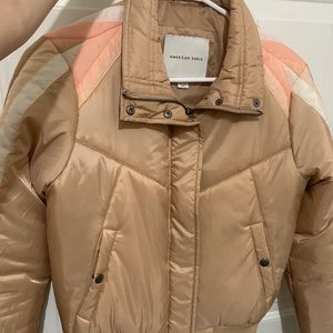 American Eagle beige puffer jacket